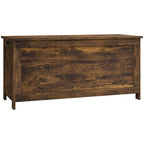 Rustic Brown Wooden Storage Chest Bench
