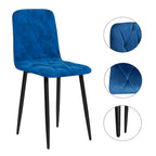 Dining Chairs Set of 4, Modern Kitchen Dining Room Chairs, PU Dining Chair Upholstered Cushion Seat and Sturdy Metal Legs