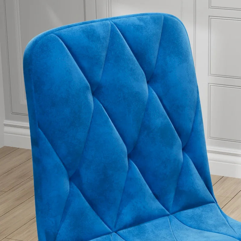 Dining Chairs Set of 4, Modern Kitchen Dining Room Chairs, PU Dining Chair Upholstered Cushion Seat and Sturdy Metal Legs