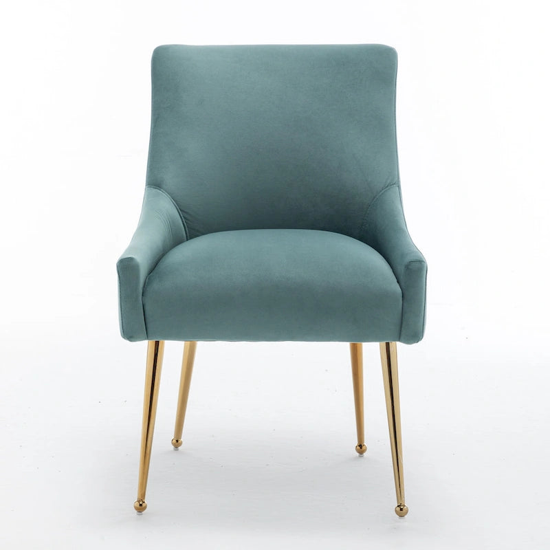 SEYNAR Velvet Upholstered Dining Chair Set of 4, Modern Glam Armless Side Chair