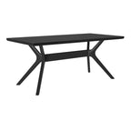 Natural Pine 72" Rectangular Dining Table with Cross Legs for 6-8 People