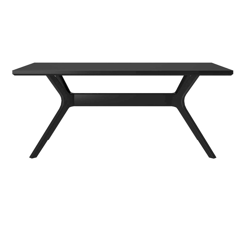 Natural Pine 72" Rectangular Dining Table with Cross Legs for 6-8 People