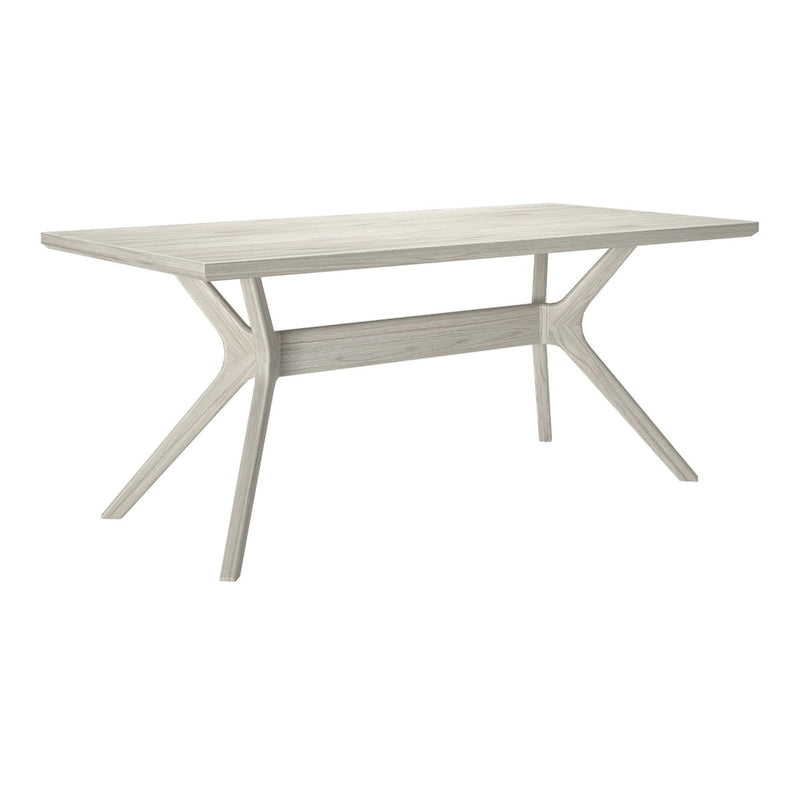 Natural Pine 72" Rectangular Dining Table with Cross Legs for 6-8 People