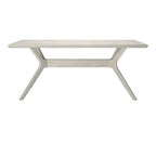 Natural Pine 72" Rectangular Dining Table with Cross Legs for 6-8 People