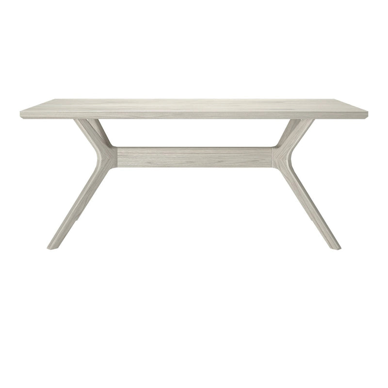Natural Pine 72" Rectangular Dining Table with Cross Legs for 6-8 People