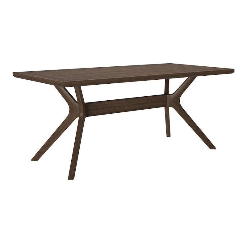 Natural Pine 72" Rectangular Dining Table with Cross Legs for 6-8 People