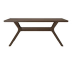 Natural Pine 72" Rectangular Dining Table with Cross Legs for 6-8 People
