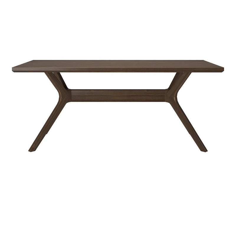Natural Pine 72" Rectangular Dining Table with Cross Legs for 6-8 People