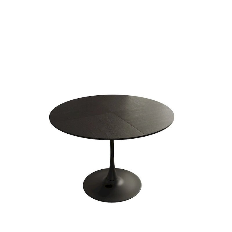 Modern Round Dining Table,with Metal Base