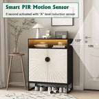 12 Pairs Shoe Storage Cabinet with Adjustable Shelves