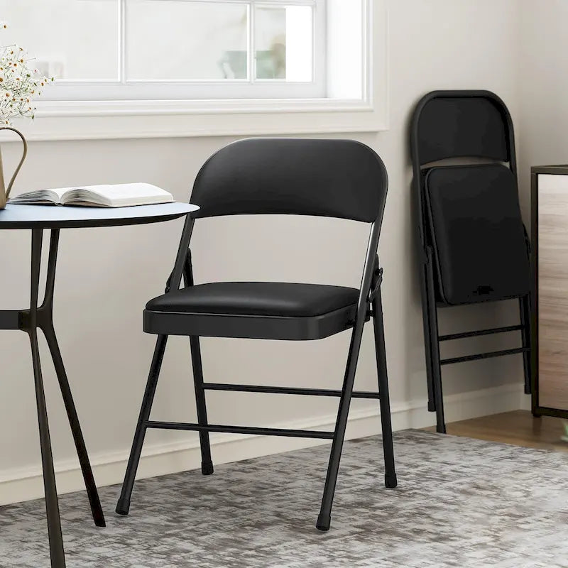 Folding Chairs 2/4 Pack With Padded Cushion and Back