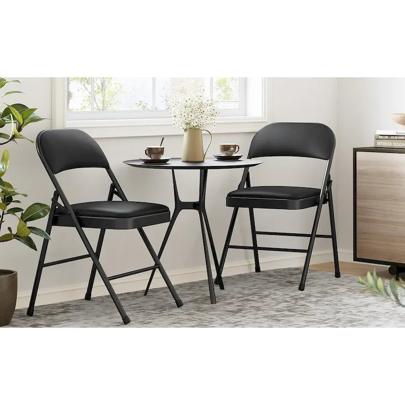 Folding Chairs 2/4 Pack With Padded Cushion and Back