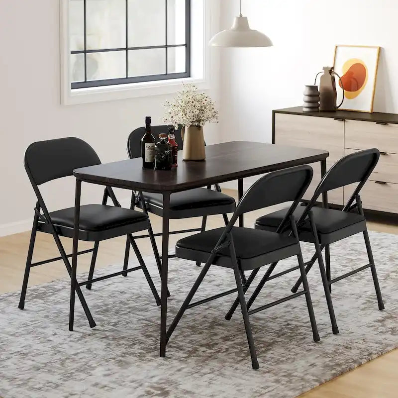 Folding Chairs 2/4 Pack With Padded Cushion and Back