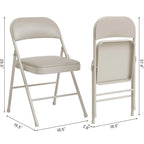 Folding Chairs 2/4 Pack With Padded Cushion and Back