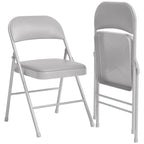 Folding Chairs 2/4 Pack With Padded Cushion and Back