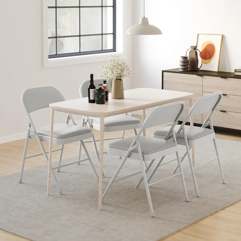 Folding Chairs 2/4 Pack With Padded Cushion and Back