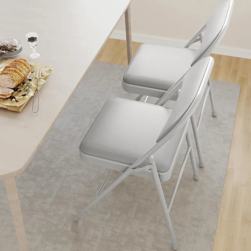 Folding Chairs 2/4 Pack With Padded Cushion and Back