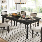 62-in Wood Dining Table for 4-6 People, Farmhouse Large Rectangle Kitchen Table
