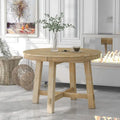 Round Extendable Wood Kitchen Dining Table with 16  Leaf