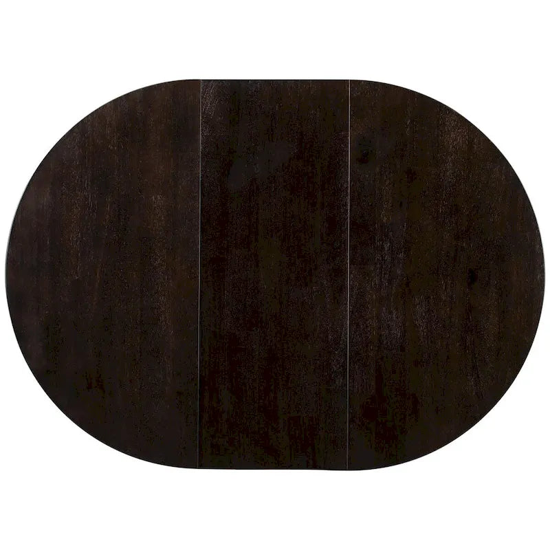 Round Extendable Wood Kitchen Dining Table with 16  Leaf