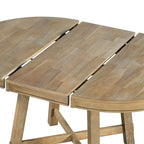 Round Extendable Wood Kitchen Dining Table with 16  Leaf