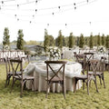 Indoor/Outdoor Commercial Grade Wood Look Resin Cross Back Chair - 19.25W x 19.75D x 35.25H