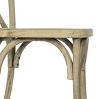 Indoor/Outdoor Commercial Grade Wood Look Resin Cross Back Chair - 19.25W x 19.75D x 35.25H