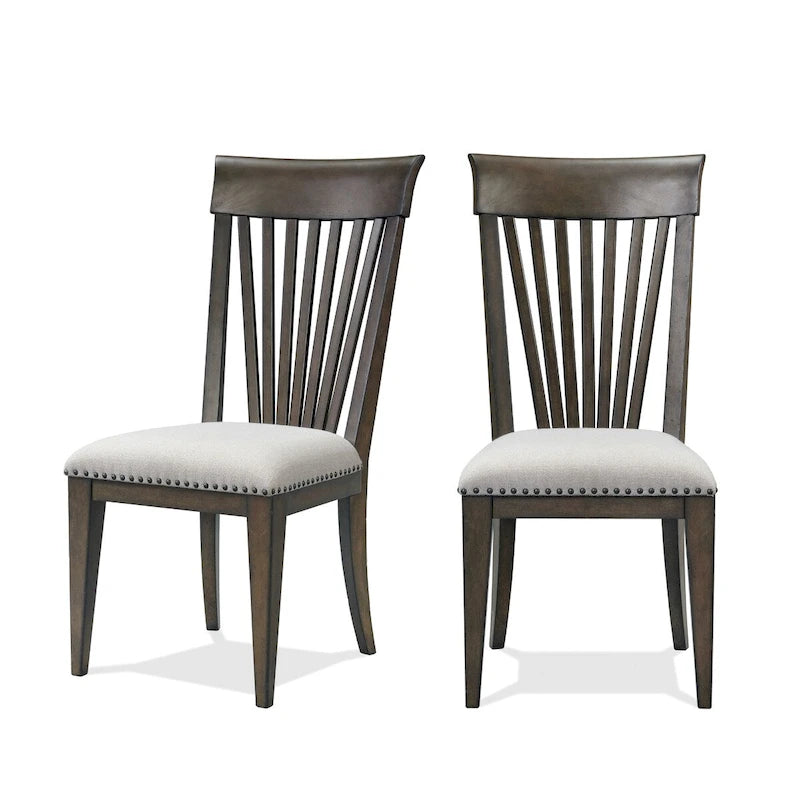 Grant Nailhead Trim Upholstered Dining Chairs,Set of 2,for Breakfast Nook,Kitchen,Living Room