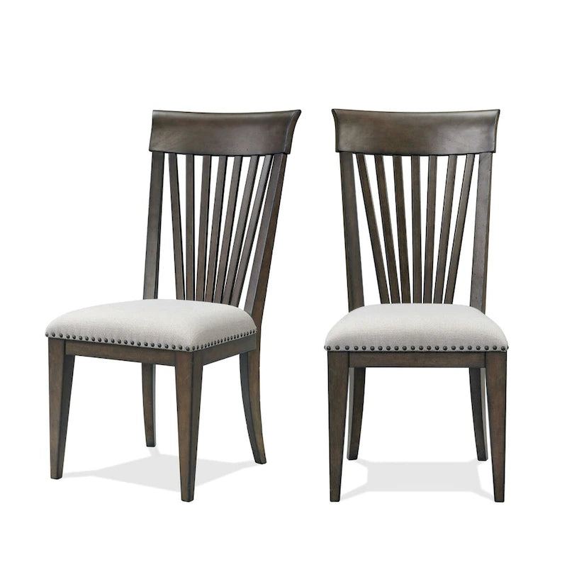Grant Nailhead Trim Upholstered Dining Chairs,Set of 2,for Breakfast Nook,Kitchen,Living Room