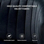 Velvet Upholstered Tufted Back Dining Chair with Metal Legs