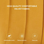 Velvet Upholstered Tufted Back Dining Chair with Metal Legs
