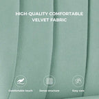 Velvet Upholstered Tufted Back Dining Chair with Metal Legs